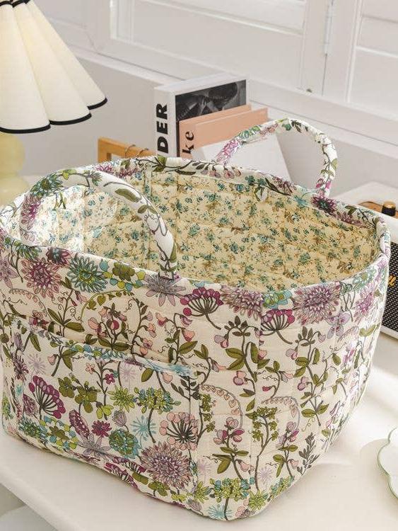 Carry It Cute Floral Quilted Storage Tote