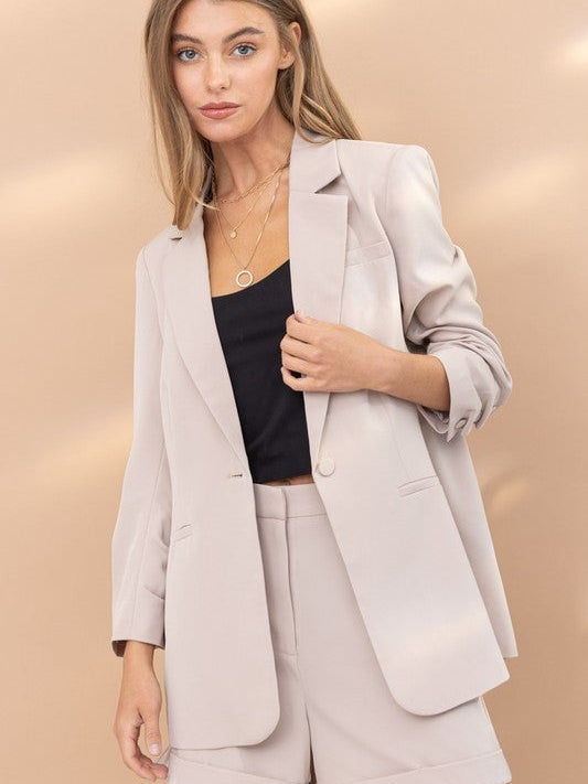 Add Style To Your Story Shorts and Blazer Set-Women's Clothing-Shop Z & Joxa