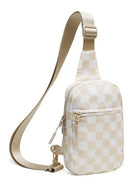 Aili's Corner Boardwalk Kenzie Checkered Backpack Sling Bag-Women's Accessories-Shop Z & Joxa