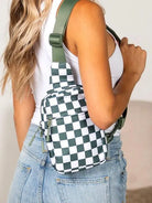 Aili's Corner Boardwalk Kenzie Checkered Backpack Sling Bag-Women's Accessories-Shop Z & Joxa