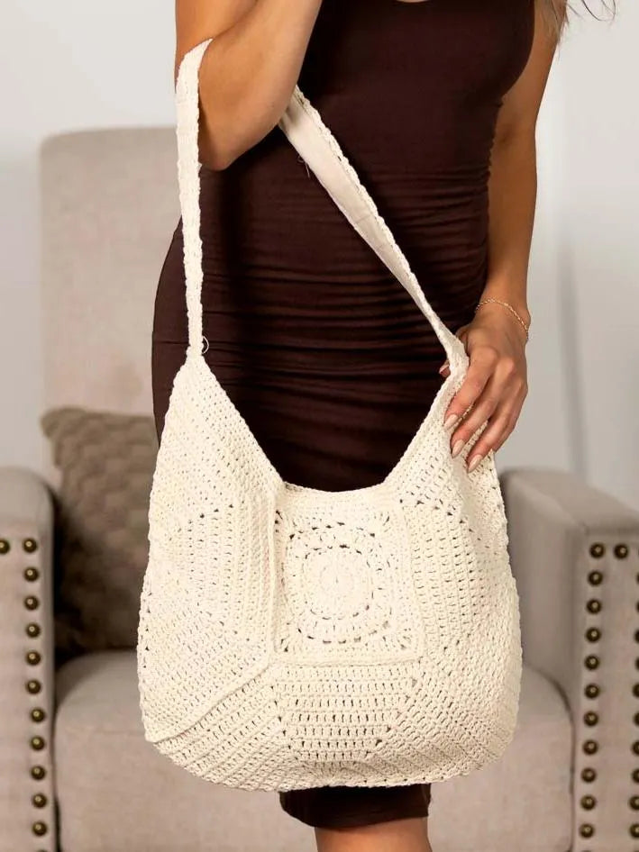 Aili's Corner Hooked on your Raquel Crochet Hobo Bag-Women's Accessories-Shop Z & Joxa