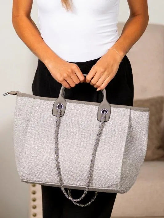 Aili's Corner Metro Tweed Large Tote Bag-Women's Accessories-Shop Z & Joxa