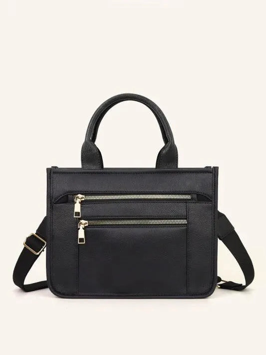 Aili's Corner Modern Mosaic Jordan Checkered Accent Tote-Women's Accessories-Shop Z & Joxa