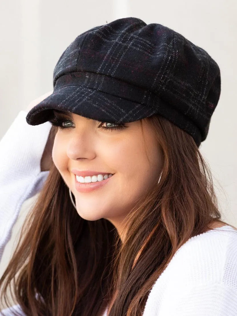 Aili's Corner News Worthy Tweed Newsboy Cap-Women's Accessories-Shop Z & Joxa