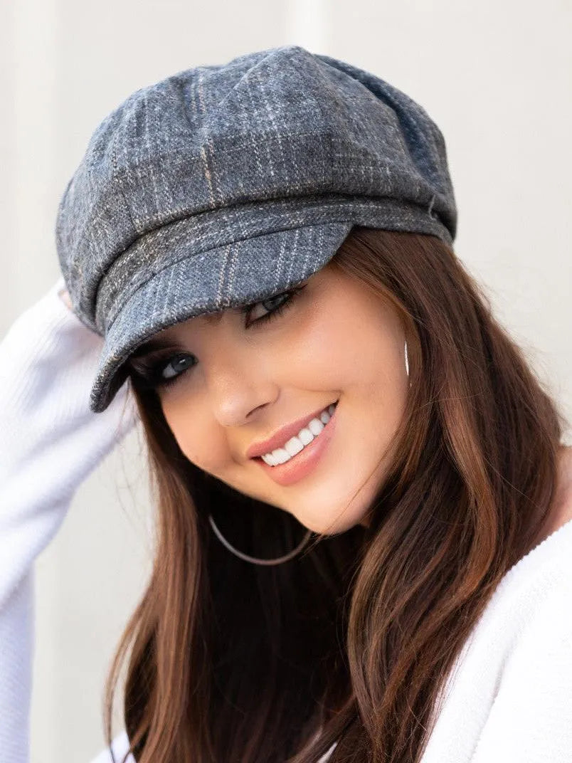 Aili's Corner News Worthy Tweed Newsboy Cap-Women's Accessories-Shop Z & Joxa