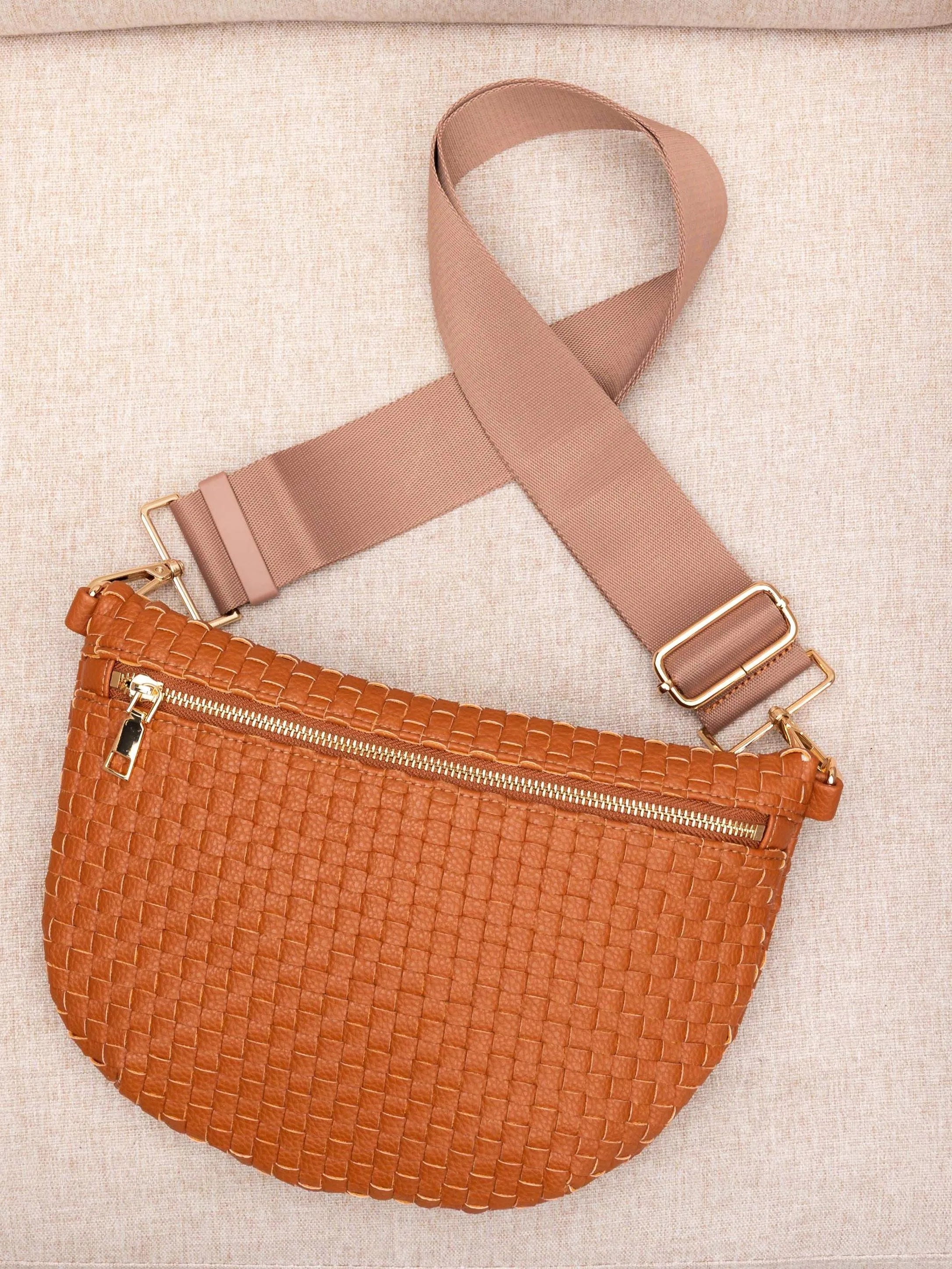 Aili's Corner On the Go Go Vivienne Woven Crossbody Bag-Women's Accessories-Shop Z & Joxa