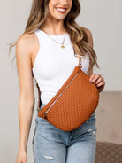 Aili's Corner On the Go Go Vivienne Woven Crossbody Bag-Women's Accessories-Shop Z & Joxa
