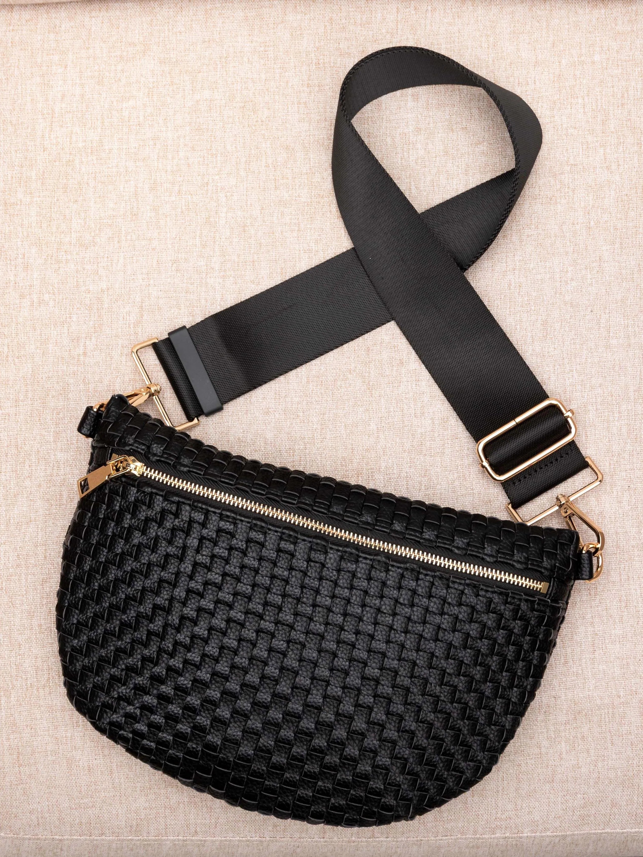 Aili's Corner On the Go Go Vivienne Woven Crossbody Bag-Women's Accessories-Shop Z & Joxa
