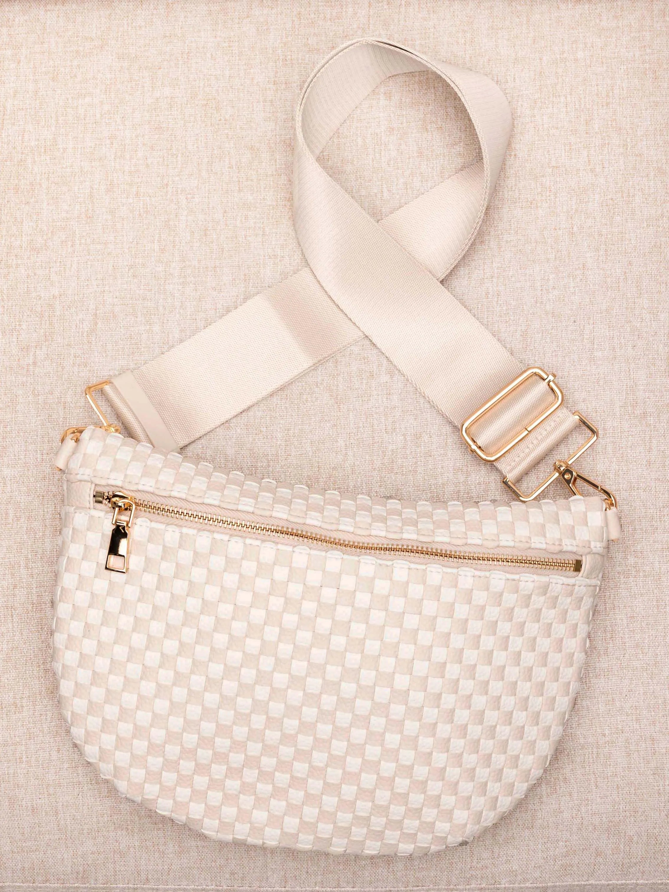 Aili's Corner On the Move Layla Woven Check Crossbody Bag-Women's Accessories-Shop Z & Joxa