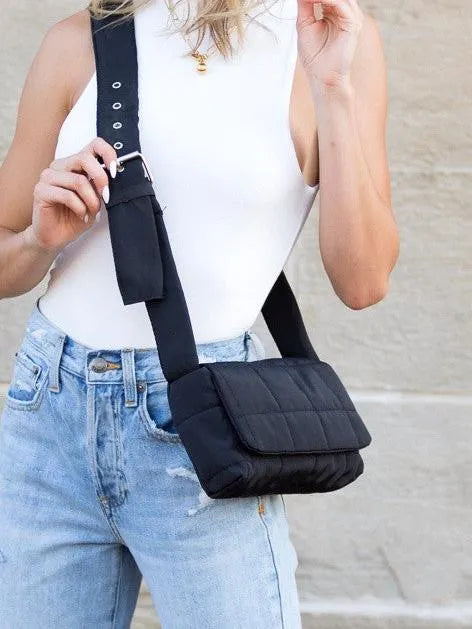 Aili’s Corner Selma Cloudberry Foldover Puffer Crossbody-Women's Accessories-Shop Z & Joxa