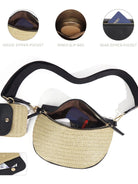Aili's Corner Sun Chaser Valentina Straw Crossbody Bag-Shop Z & Joxa