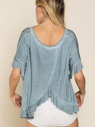 All the Single Ruffles Short Sleeve Knit Top-Women's Clothing-Shop Z & Joxa
