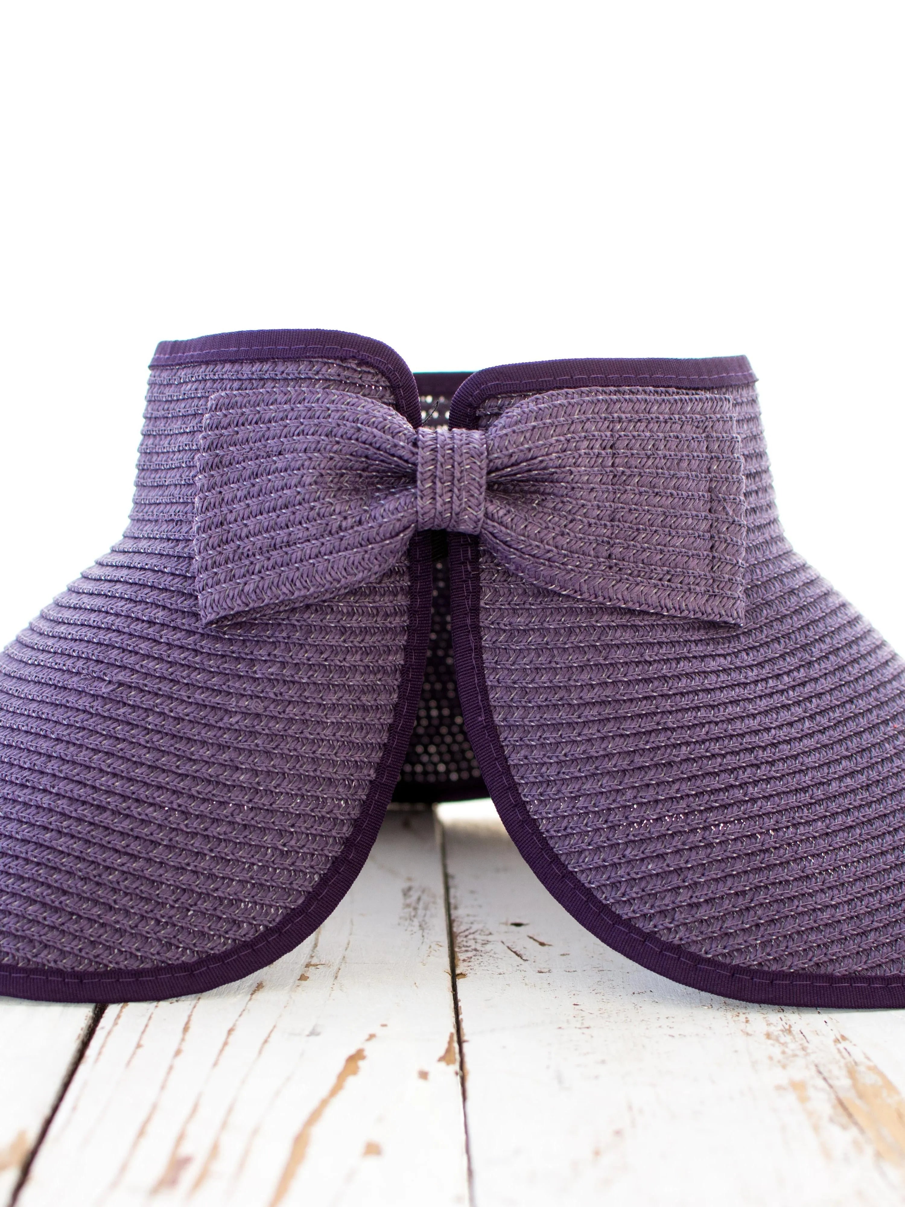 Alli's Corner Bow & Go Wide Brim Visor-Sun Visor-Shop Z & Joxa
