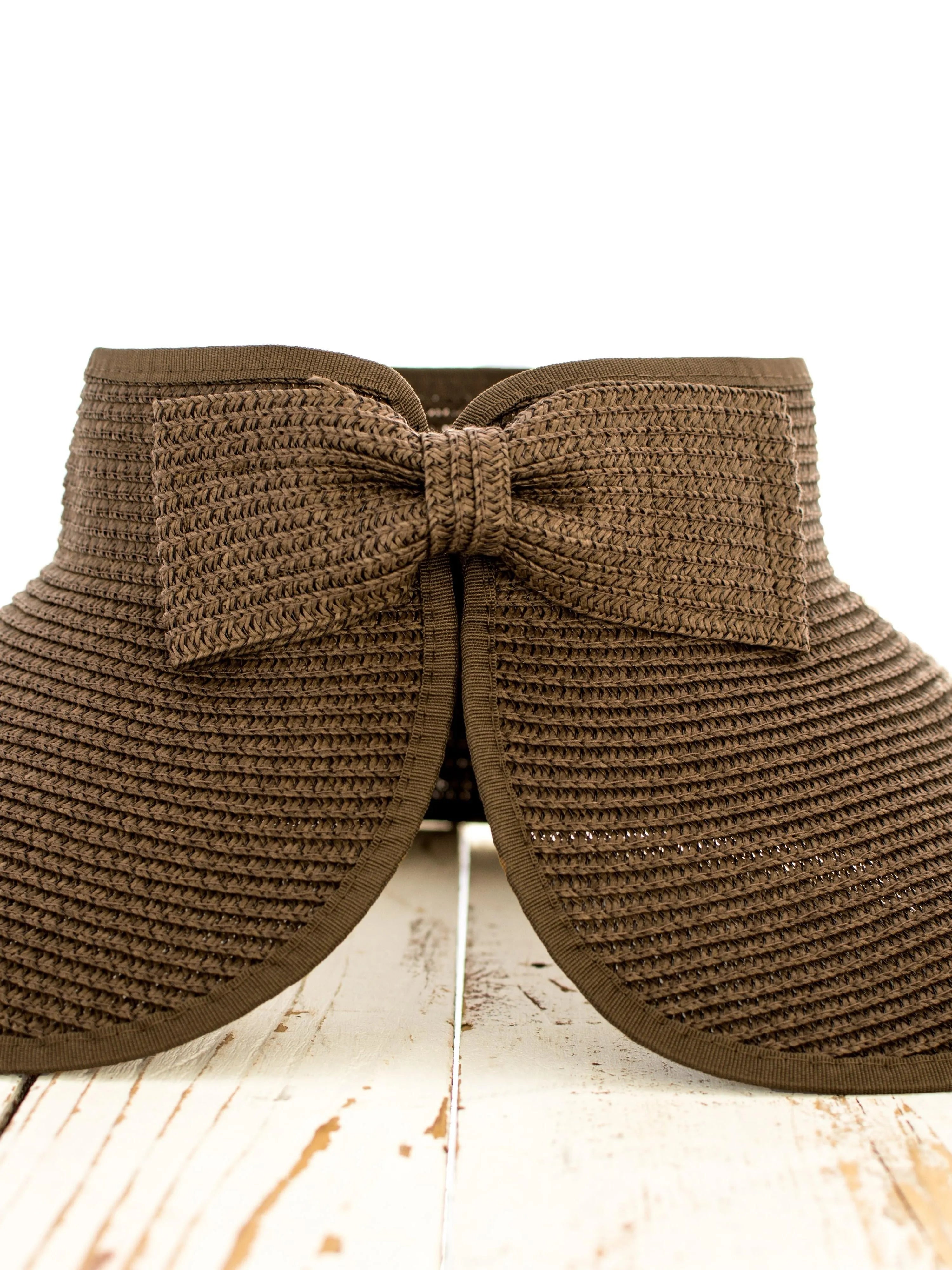 Alli's Corner Bow & Go Wide Brim Visor-Sun Visor-Shop Z & Joxa