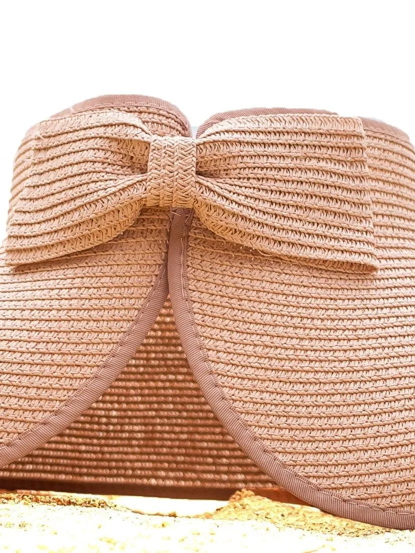 Alli's Corner Bow & Go Wide Brim Visor-Sun Visor-Shop Z & Joxa