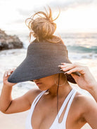 Alli's Corner Bow & Go Wide Brim Visor-Sun Visor-Shop Z & Joxa