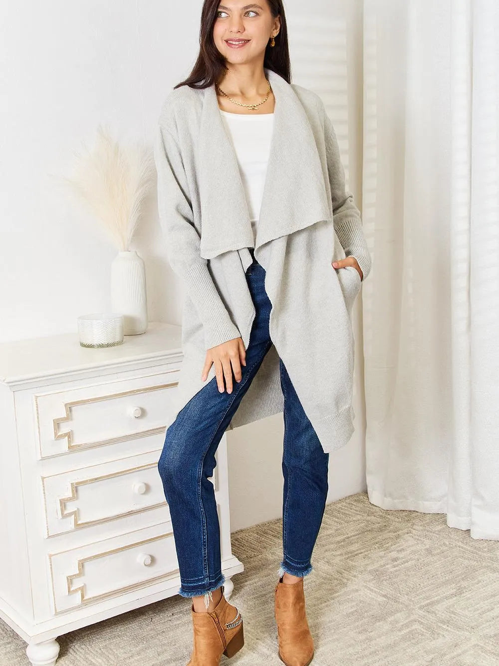 Angel Wings Cloud Nine Open Front Duster Cardigan-Women's Shirts & Tops-Shop Z & Joxa