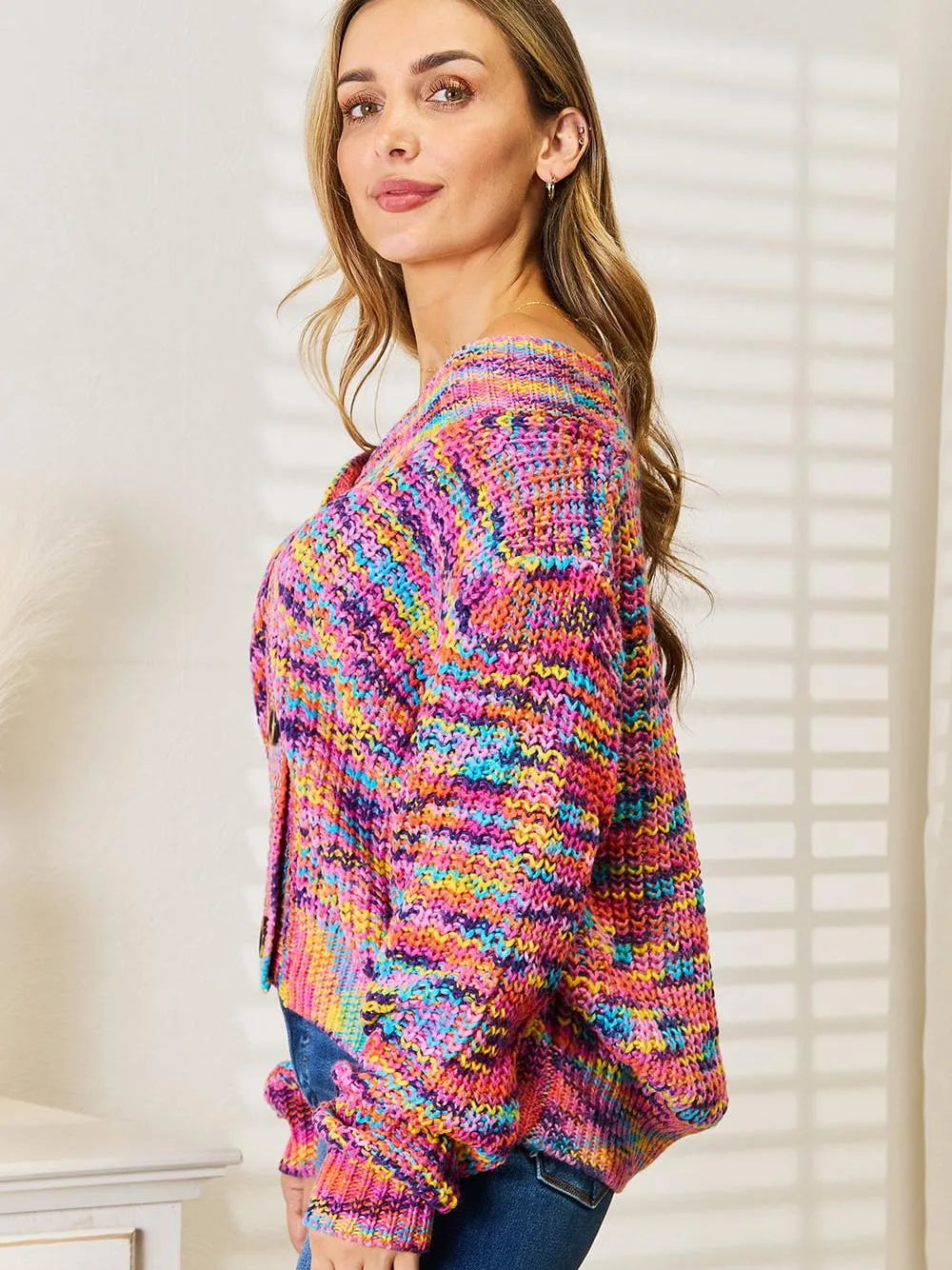 Angel Wings Sweet Mirage V-Neck Long Sleeve Knit Cardigan-Women's Shirts & Tops-Shop Z & Joxa