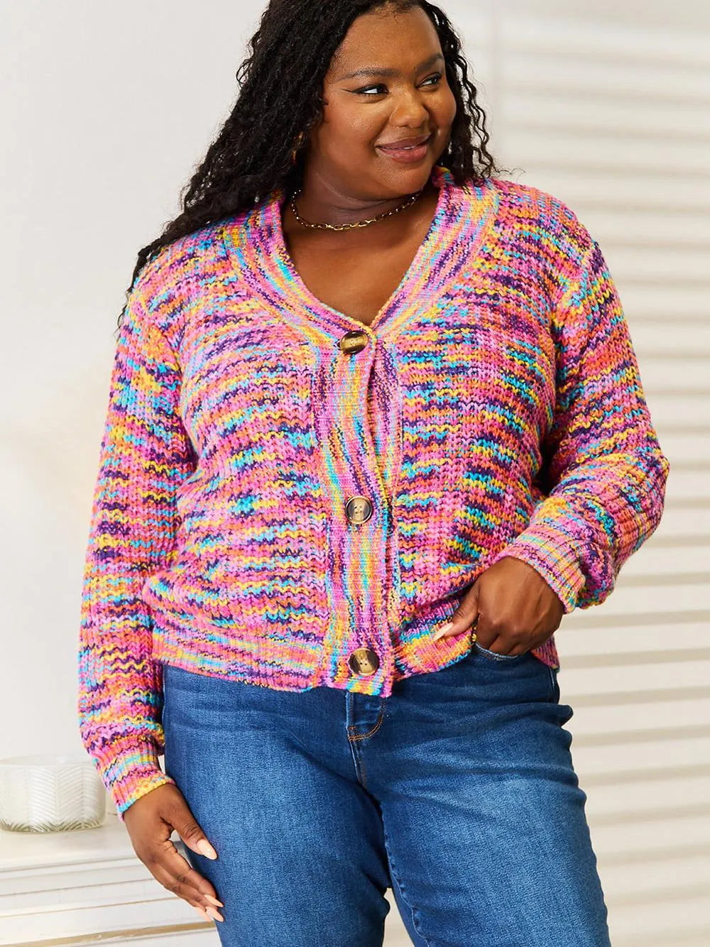 Angel Wings Sweet Mirage V-Neck Long Sleeve Knit Cardigan-Women's Shirts & Tops-Shop Z & Joxa