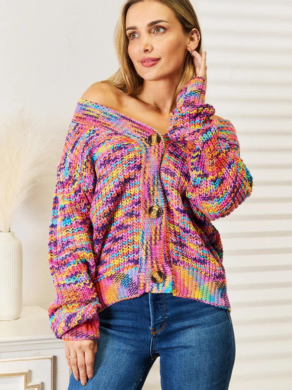 Angel Wings Sweet Mirage V-Neck Long Sleeve Knit Cardigan-Women's Shirts & Tops-Shop Z & Joxa