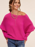 Anything Goes Rib Knit Bubble Sleeve Sweater-Women's Accessories-Shop Z & Joxa