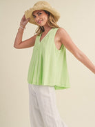 Apple of My Eye Pintuck Flared Babydoll Tank Top-Shirts & Tops-Shop Z & Joxa