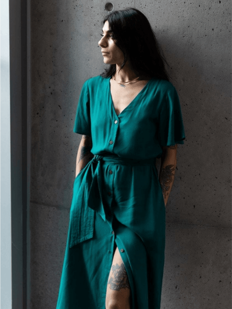 Beautiful Emerald Dress | Ethical Fashion-Women's Clothing-Shop Z & Joxa