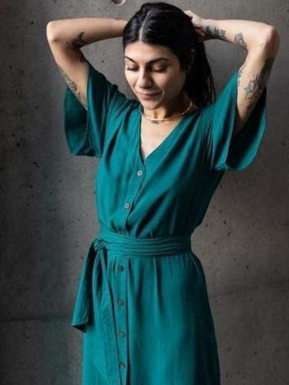 Beautiful Emerald Dress | Ethical Fashion-Women's Dresses-Shop Z & Joxa