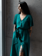 Beautiful Emerald Dress | Ethical Fashion-Women's Dresses-Shop Z & Joxa