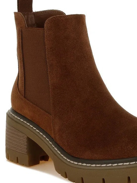 Because Every Step Counts Suede Chunky Boots-Women's Shoes-Shop Z & Joxa