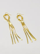 Better Than Words Herringbone Chain Drop Earrings-Women's Accessories-Shop Z & Joxa