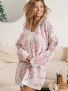 BiBi Boho Breeze Aztec Pattern Open Front Cardigan-Women's Shirts & Tops-Shop Z & Joxa