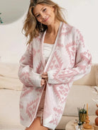 BiBi Boho Breeze Aztec Pattern Open Front Cardigan-Women's Shirts & Tops-Shop Z & Joxa