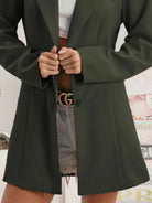 BiBi Evergreen Elegence Single Breasted Peaked Lapel Blazer-Women's Outerwear-Shop Z & Joxa