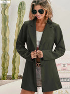 BiBi Evergreen Elegence Single Breasted Peaked Lapel Blazer-Women's Outerwear-Shop Z & Joxa