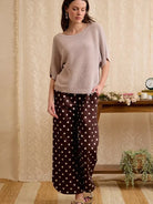 BiBi In the Mood for Mocha Short Dolman Sleeves Knit Top-Women's Shirts & Tops-Shop Z & Joxa
