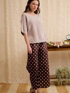 BiBi In the Mood for Mocha Short Dolman Sleeves Knit Top-Women's Shirts & Tops-Shop Z & Joxa