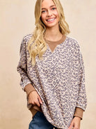 BiBi Leopard Lounge Animal Print French Terry Sweatshirt-Shop Z & Joxa