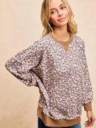 BiBi Leopard Lounge Animal Print French Terry Sweatshirt-Shop Z & Joxa