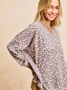 BiBi Leopard Lounge Animal Print French Terry Sweatshirt-Shop Z & Joxa