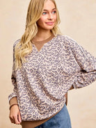 BiBi Leopard Lounge Animal Print French Terry Sweatshirt-Shop Z & Joxa