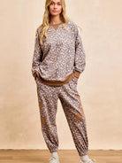 BiBi Leopard Lounge Animal Print French Terry Sweatshirt-Women's Shirts & Tops-Shop Z & Joxa