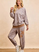 BiBi Leopard Lounge Animal Print French Terry Sweatshirt-Women's Shirts & Tops-Shop Z & Joxa