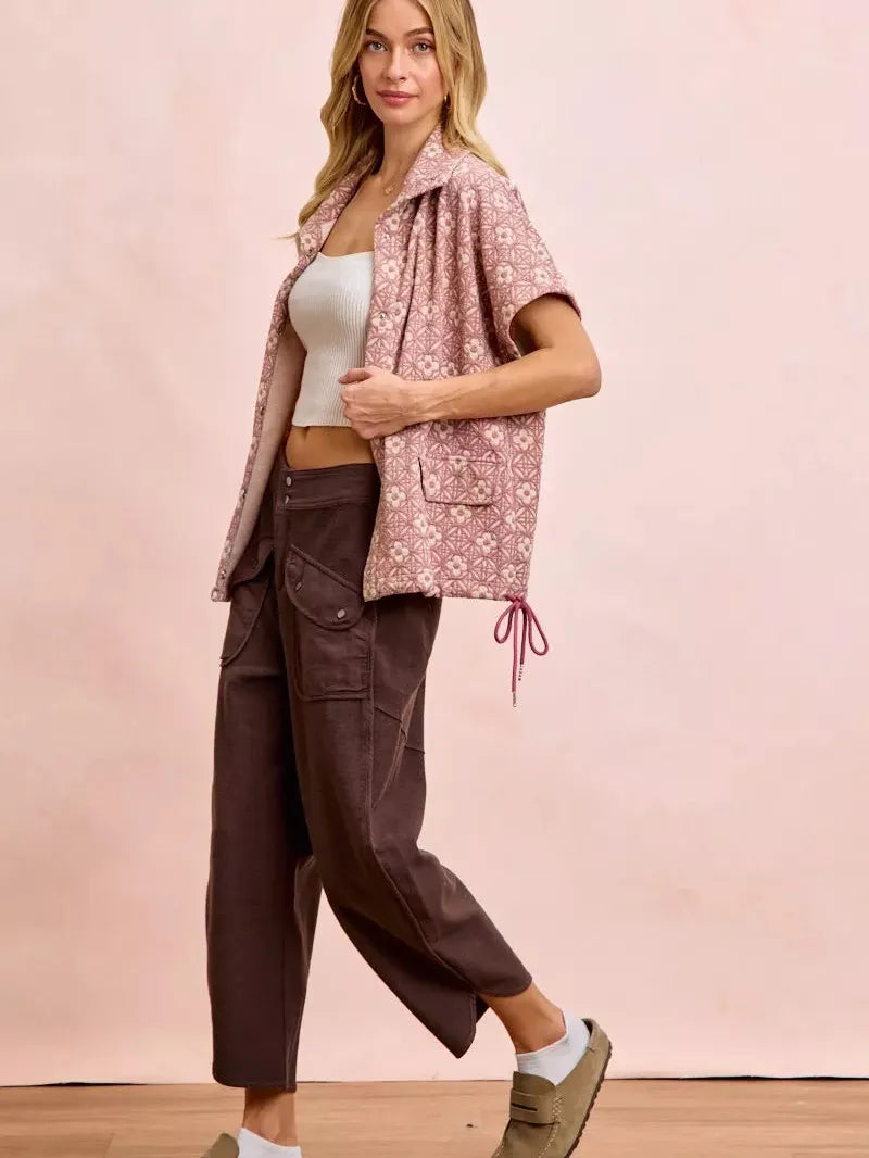 BiBi Pocket Full of Comfort Washed Terry Vintage Crop Pants-Women's Pants-Shop Z & Joxa