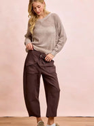 BiBi Pocket Full of Comfort Washed Terry Vintage Crop Pants-Women's Pants-Shop Z & Joxa