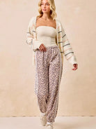 BiBi Wild Side Leopard Track Pants with Side stripes-Women's Pants-Shop Z & Joxa