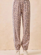 BiBi Wild Side Leopard Track Pants with Side stripes-Women's Pants-Shop Z & Joxa