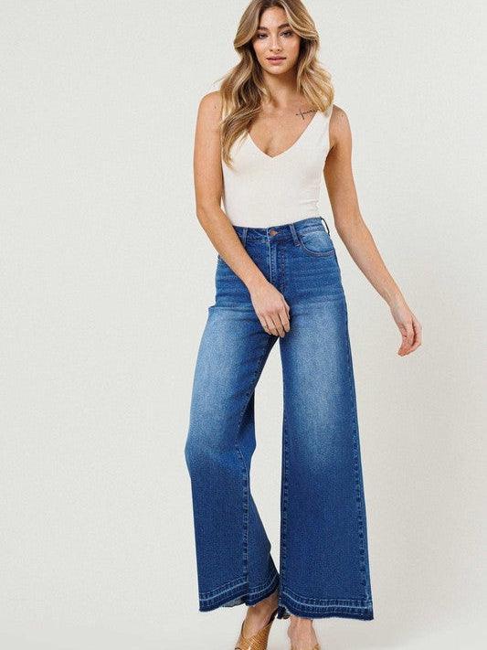 Big Life High Waisted Wide Leg Jeans-Women's Clothing-Shop Z & Joxa