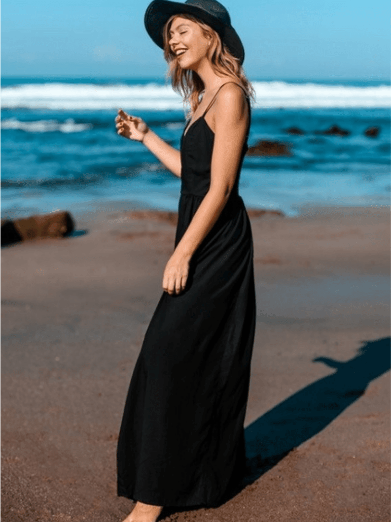 Black Maxi Vacation Dress | Ethical Fashion-Women's Clothing-Shop Z & Joxa