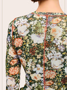 Bloom & Layer Sheer Black Floral Mesh Top-Women's Shirts & Tops-Shop Z & Joxa